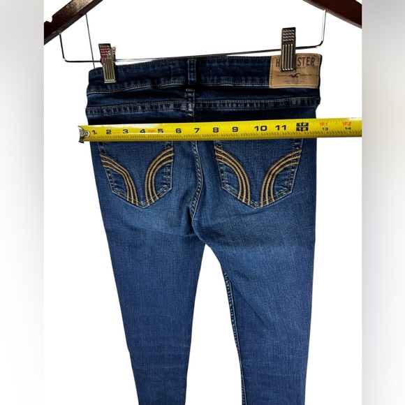 Hollister women's fully fitted ankle pant in blue size w23 L 29 Juniors - Picture 8 of 11